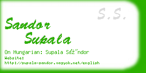 sandor supala business card